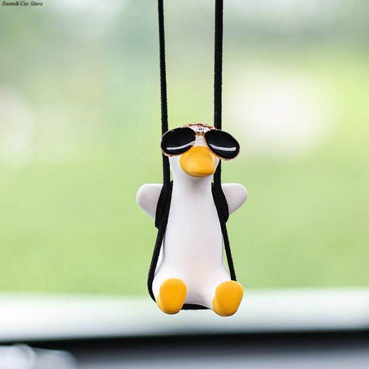 car-accessorie-swing-duck-penguin-squirrel-pendant-auto-rearview-mirror-ornaments-birthday-gift-auto-decoraction-car-fragrance