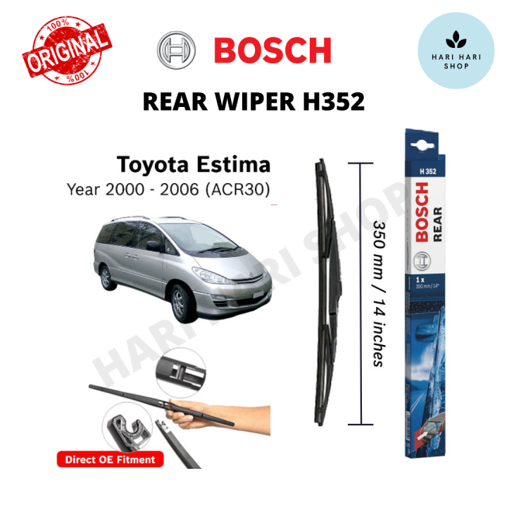 Original Bosch H352 Rear Wiper for Toyota Estima ACR30 (Year 20002006