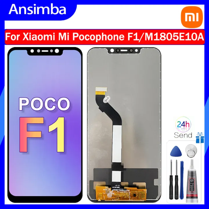 Ansimba Original Lcd Screen For Xiaomi Mi Pocophone F1m1805e10a Display Lcd Touch Screen 1016