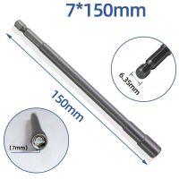 6mm 19mm Hex Socket Sleeve Nut Driver Set 150mm Long Shank Screwdriver Drill Bit Adapter For Electric Drill Impact Driver