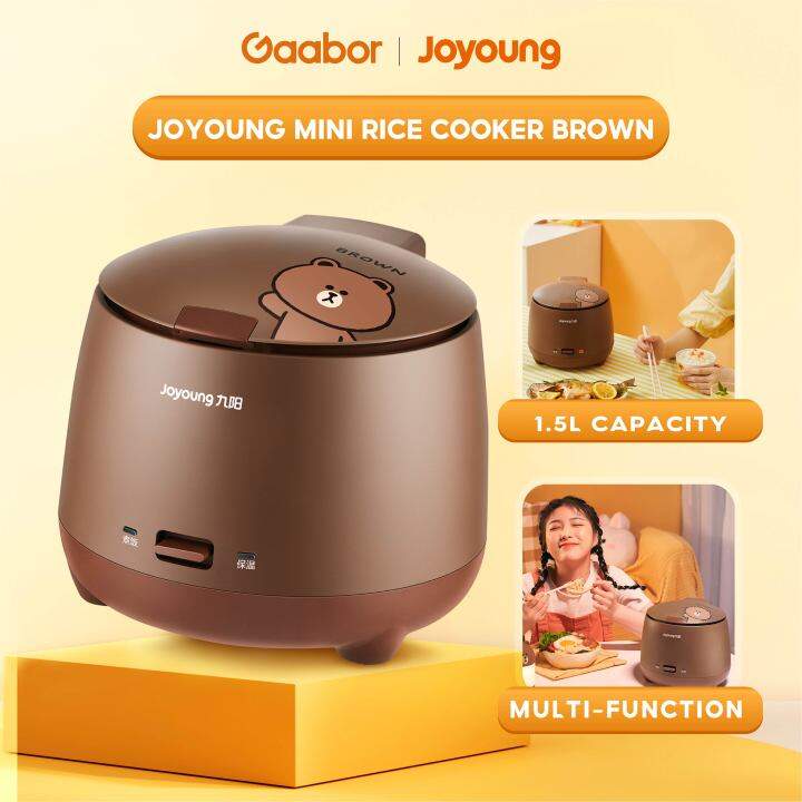 GAABOR x Joyoung (BROWN) 1.5L Mini Rice Cooker Good for 1 2 Person Non
