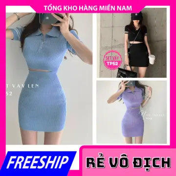 Set váy len nữ cao cấp thiết kế rời 2 mảnh gồm áo len  chân váy len kiểu  dáng đơn giản trẻ trung NV0530  Shopee Việt Nam