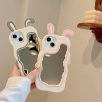 【cw】 ECHOME iPhone 14 Pro Case 13 Max Luxury Cute 3D Make Up Mirror Silicone Kawaii Protective Soft Fashion Cover 【hot】