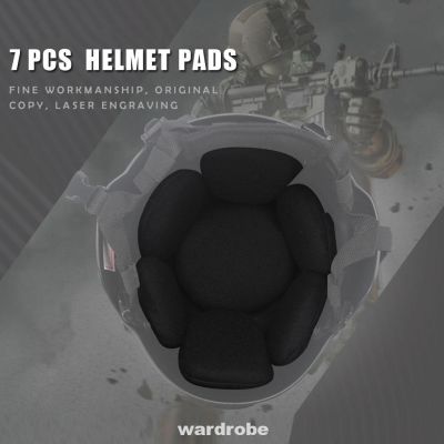 7Pcs Inner Lining Install Memory Foam Outdoor Shockproof Soft Helmet Set