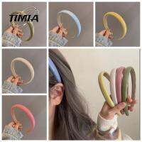 TIMIA สีลูกอมสี ที่คาดผมหนัง PU บางและบาง เรียบเนียนดี น่ารักน่ารักๆ อินส์ สาวๆ