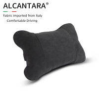 Premium Alcantara Suede Car Headrest for All Seasons Breathable Car Seat Neck Support Pillow for Porsche/Benz/BMW/Audi/Honda/Toyota Auto Accessories