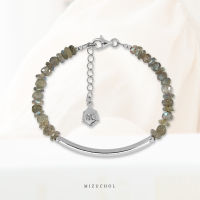 Mizuchol กำไลหิน Labradorite กระตุ้นให้เกิดจินตนาการ Classy in Grey