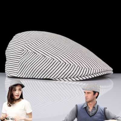 Korean version spring and summer thin section breathable striped sun hat womens casual peaked cap Bailey forward male