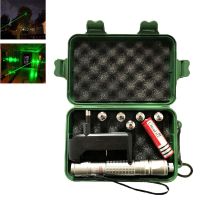 ▤ Green Laser pointer Hight Powerful10000 m 5mw Lazer pen 5pcs cap Burning Match with lasers sight charger 18650 Battery