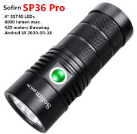 ใหม่Sofirn SP36 Pro Anduril 4 * SST40ที่มีประสิทธิภาพ8000LMไฟฉายLED USB-Cไฟฉายสว่างที่สุดโคมไฟ6500K