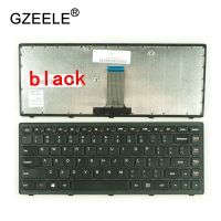 GZEELE แป้นพิมพ์แล็ปท็อปสหรัฐอเมริกาใหม่สำหรับ Lenovo G400S G405S S410p G400AS G410s Z410 G405s FLEX14A FLEX14g ยืดหยุ่น14D แว่นกันแดดกรอบเงินสีดำ