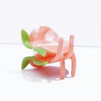 Cute Pink Peach Hairpin for Women Girl Creative Fruit Acetate Shark Clip Hair Claws Summer Party Jewellery GiftTH