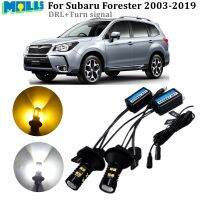 สำหรับ Subaru Forester SG SH SJ SK 2003-2019ไฟเลี้ยว LED สัญญาณไฟรถยนต์ไฟเลี้ยวด้านหน้าอัตโนมัติ DRL หลอดไฟ Lampu Jalan กลางวัน