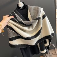 Winter Warm Cashmere Scarf for Women Plaid Print Pashmina Blanket Thick Shawl Wrap Neckerchief Fashion Bufanda Echarpe Poncho