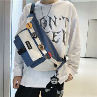 Fashion Brand Fashion Chest Bag Mens 2023 New Japanese Style Students Versatile Large Capacity Running Bag Womens Simple Casual Shoulder Bag