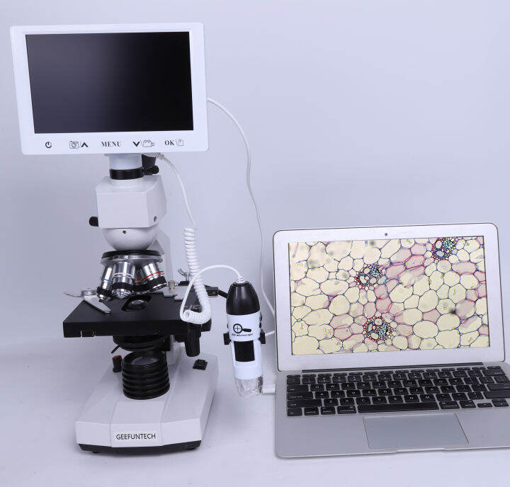 GEEFUNTECH DualView Compound Monocular Microscope 40X2500X