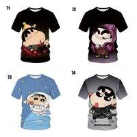 Crayon Shin-Chan 3D ดิจิตอลพิมพ์แฟชั่นเสื้อยืดแขนสั้นเสื้อสำหรับผู้ชาย