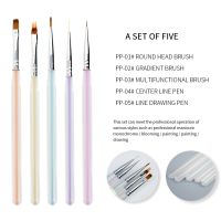 Aurora Nail Art Brushes Pen Acrylic Drawing Liner Hooking Flower Brush Rhinestone Crystal UV Gel Painting Manicure Tools Artist Brushes Tools