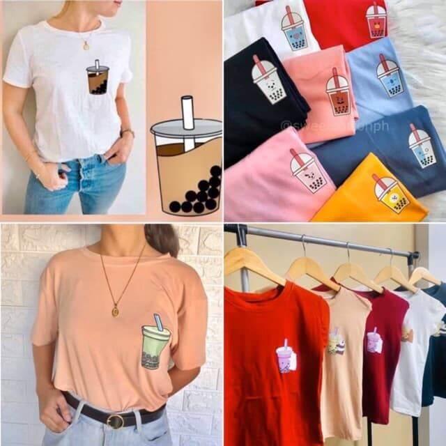 Milk tea shirt for women | Lazada PH