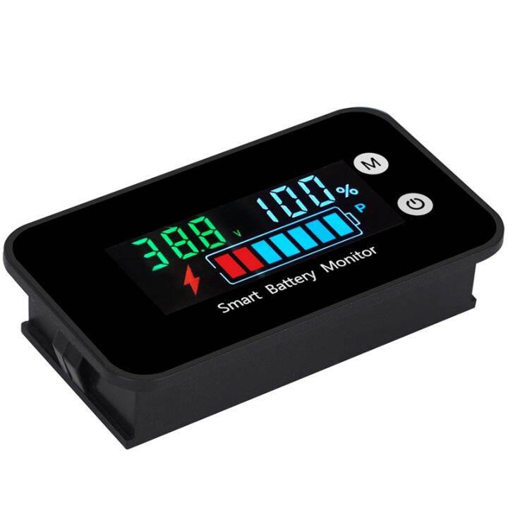 7-100V Digital Battery Capacity Tester Battery Monitor Voltage ...