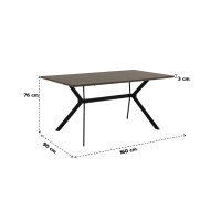 [กทม. 3-5 วัน ส่ง] SB Design Square KONCEPT FURNITURE KONCEPT FURNITURE โต๊ะทานอาหาร โต๊ะอาหารขาเหล็กท๊อปไม้ Nice ขนาด 1x1x1 ซม. - สีน้ำตาล