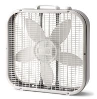 Cool Colors 20 Box Fan with 3-Speeds (WhiteBlackBluePurple Red White Blue)