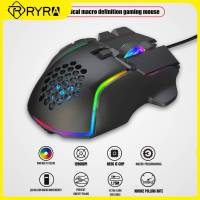 ZZOOI RYRA Adjustable Wired Mouse With USB Receiver 12800DPI Gaming Mice 10 Keys 6-Gear Mouse With RGB Light Computer Laptop Equipment