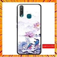 เคส vivo Y15 2020 เคสกระจกนิรภัย Y19 Y11 2019 วีโว่ เคสนุ่มขอบเต็มtpu กระจกเงา case glassบุคลิกภาพบัวจิตรกรรม&amp;-&amp;*-&amp;-&amp; กรณีสินค้ามีสี ไซท์ เบอร์รบกวนลุกค้าทักมาสอบถามหรือเเจ้งที่เเชทก่อนสั่งสินค้าด้วยนะคะ