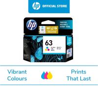 Vo หมึกสี -- ตลับหมึกปริ้นเตอร์ HP 63 Original Ink Advantage Cartridge (หมึก 3 สี Tri-color/หมึกสีดำ Black) ตลับหมึก HP แท้ #ตลับสี  #หมึกปริ้นเตอร์  #หมึกสีเครื่องปริ้น