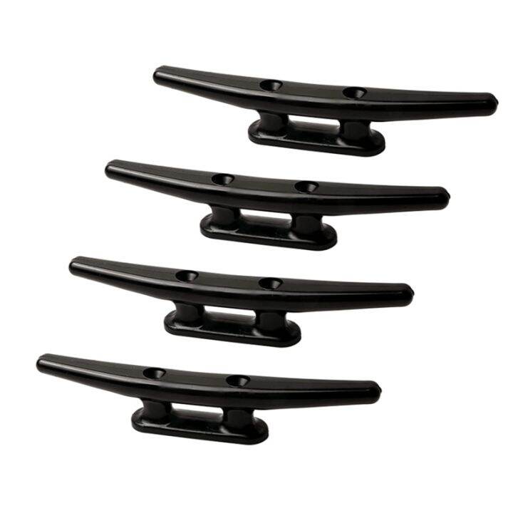 Black Nylon Boat Cleat 8Inch Rope Cleat, Kayak, Boat Dock Cleats