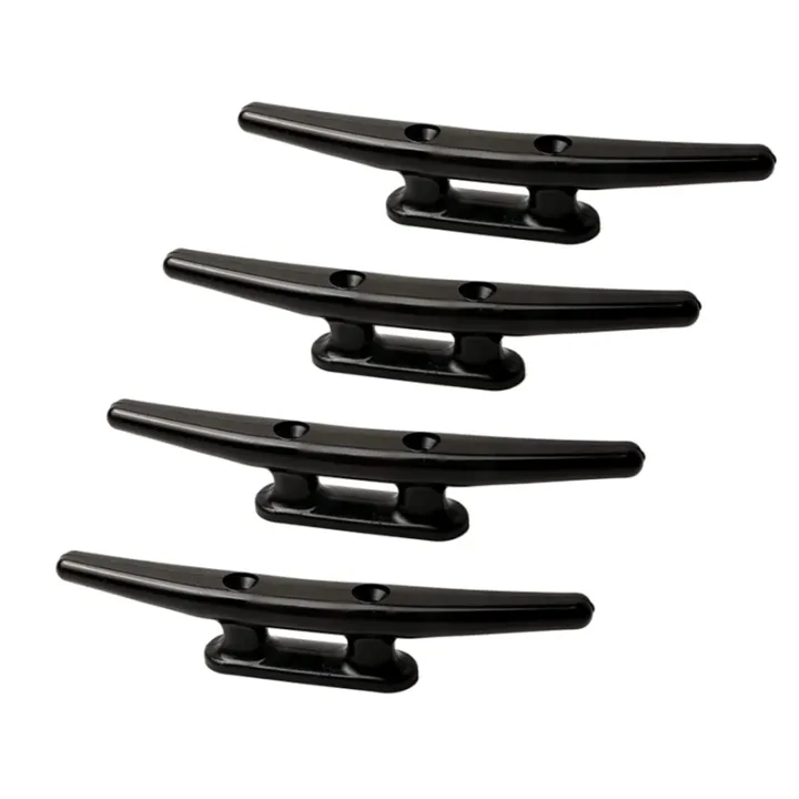 Black Nylon Boat Cleat 8Inch Rope Cleat, Kayak, Boat Dock Cleats