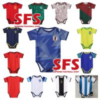 ◙ 【SFS】Cotton Newborn Baby Romper Liverpool MU Italy Germany Netherlands Japan Spain Jersey Infant Football Clothing Kit