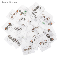 Lexin Kitchen 42PCS กินข้าวเหนียวกระดาษนึ่งขนมปังการ์ตูนสติกเกอร์อบกระดาษ