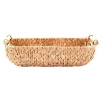 Hyacinth Baskets Bedroom Storage Basket Small Bathroom Wicker Baskets With Wooden Handles Rectangle Woven Storage Basket Decorative Woven Basket For Bedroom Living Room sturdy