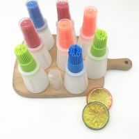 BBQ Oil Brush Oil Separator with Brush High Temperature Silicone Seasoning Bottle Brush Kitchen Baking Gadget