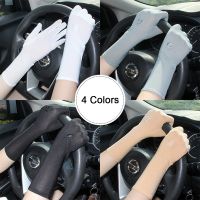 2022 New Fashion Mid-long Driving Gloves Women Summer Cotton Black Print Cycling Thin Touch Screen Bike Car Gloves for Ladies