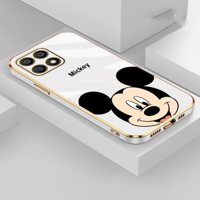 สำหรับ [ของขวัญฟรี] Honor X8 5G X6 X9 5G หรูหรา Minnie Mouse ฝาครอบโทรศัพท์ยางเคลือบเงาเคสกันกระแทกพร้อมสายคล้องแหวน