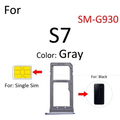 Sim Micro Sd การ์ดซ็อกเก็ตผู้ถือสล็อตถาด Reader สำหรับ Samsung Galaxy S7 Edge G930 G935อะแดปเตอร์คอนเทนเนอร์ Connector Parts