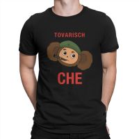 Vintage Tovarisch Che T-Shirts Men Round Neck Cotton T Shirt Cheburashka Short Sleeve Tee Shirt Gift Idea Clothes