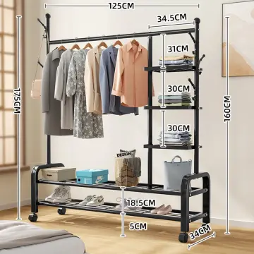 Coat Clothes Hanger Rack ,175cm Big 12 Hooks Hanging Pole