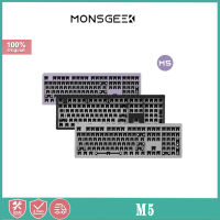 AKKO MONSGEEK ชุดคีย์บอร์ดแบบกลไกอะลูมิเนียม M5 Tuotuo 108คีย์ออกแบบได้ตามที่ต้องการ