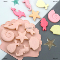 xiamei สัตว์ทะเลซิลิโคน molder fondant อบเค้กช็อกโกแลตเรซิ่น DIY แม่พิมพ์ปลา