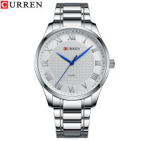 CURREN New Simple Business Watch for Man with Stainless Steel Band Casual Quartz Wristwatches for Men Clock Gold Black