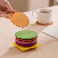 【CW】 8pcs/set Burger Cup Insulation Hamburger Placemat Cups Coaster Table for Tableware Mug