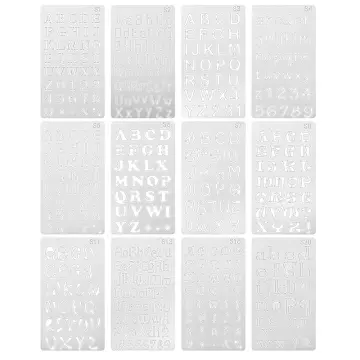 42pcs Letter Alphabet Stencils Plastic Templates Reusable Number Stencils  Letters Templates Stencil Large Number and Letter Stencils for Craft  Painting DIY Art on Wood,Wall,Stones