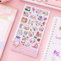 สติ๊กเกอร์น้องหมาหูยาว Sticker PVC สติ๊กเกอร์ไดคัท เซ็ท6แผ่น สติ๊กเกอร์ใส