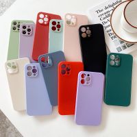 【Low Price】พร้อมส่ง เคสประกบขอบสี ไอโฟน iPhone 14 13 Pro max รุ่น iphone 6 6s i7 i8 6plus 7plus 8plus xs xr xsmax iphone11 11pro max 12 12pro 12 13 14 pro max Soft Touch Square Silicone iPhone case Back Cover