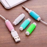 RIXINNY คลิปลวดยาว10ชิ้น USB สายชาร์จสายข้อมูลเคสโทรศัพท์กันกระแทกสายเคเบิลป้องกันที่ม้วนตัวป้องกันสายไฟเคสป้องกันสายข้อมูล