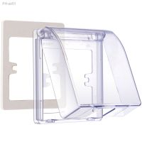 OUNONA Waterproof Box 86 Type Wall Switch Socket Panel PVC Transparent Box Protector