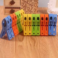 8ps/set Durable Hanger Clips Large Plastic Windproof Beach Towel Quilt Clothes Pins Spring Clamp Clothespin Tool for Drying